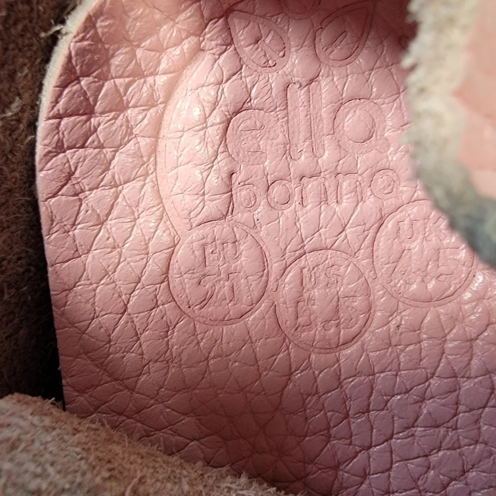 Ella Bonna Pink Baby Shoes Leather Rubber Soles Moccasins Loafers Girl Size 5.5